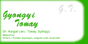 gyongyi tomay business card