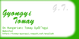 gyongyi tomay business card